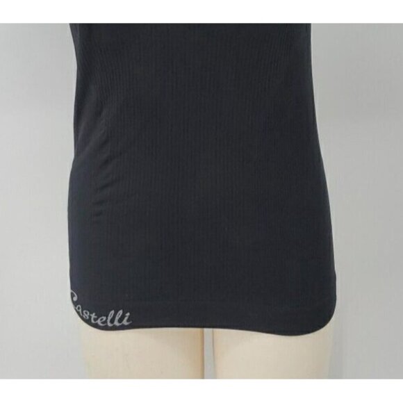 Castelli Cycling ? Shirt Womens L / XL  Black Tee Fitted Ribbed Stretch Top - Picture 3 of 16